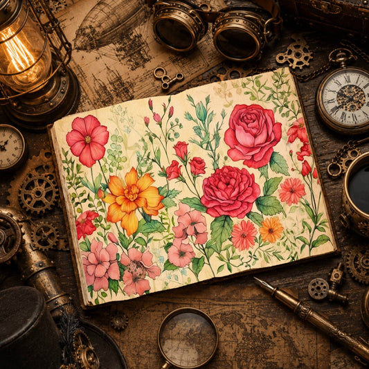 Vintage Rose Digital Papers