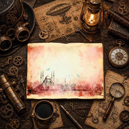 Vintage Travel Digital Papers