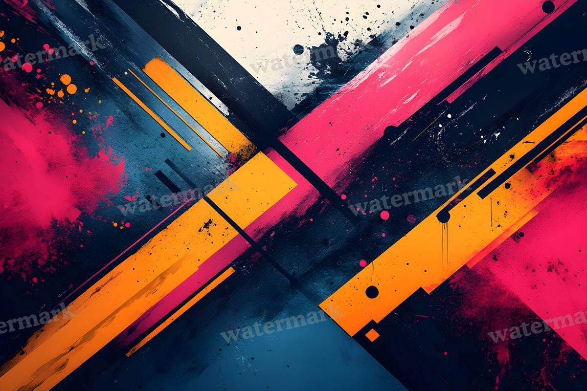 Vivid Modern Abstract digital photo backdrop for photo editing, preview 1