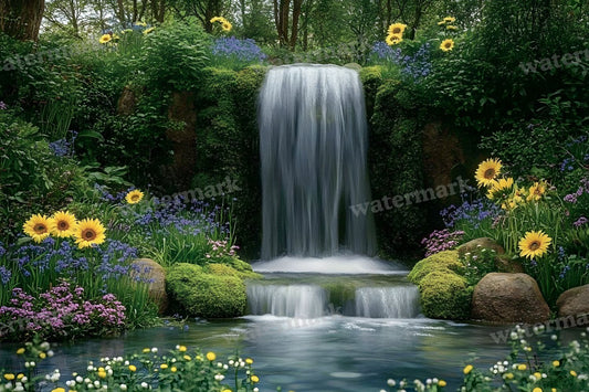 Waterfall Secret Garden Backdrop Images