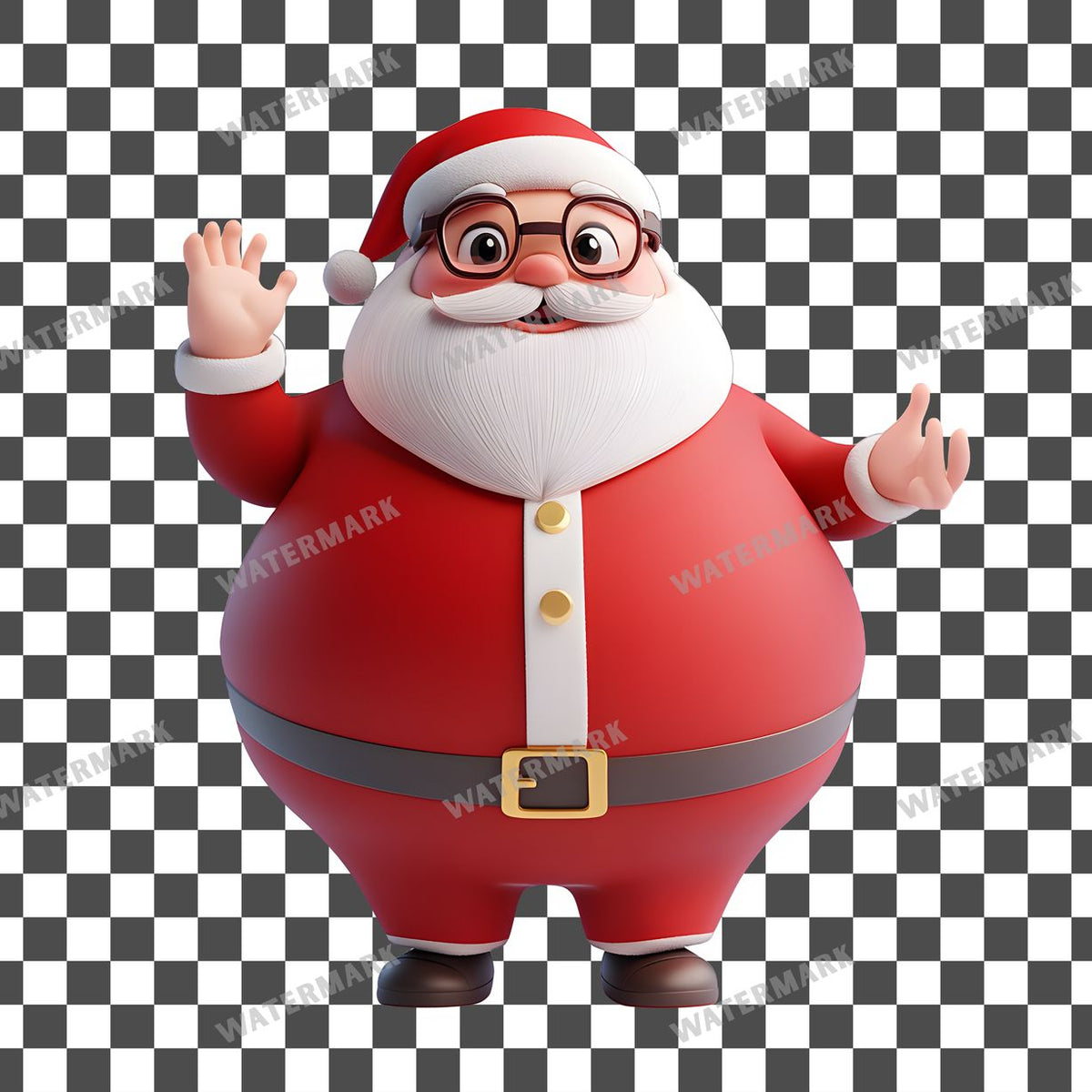Waving Santa Clipart Pngs