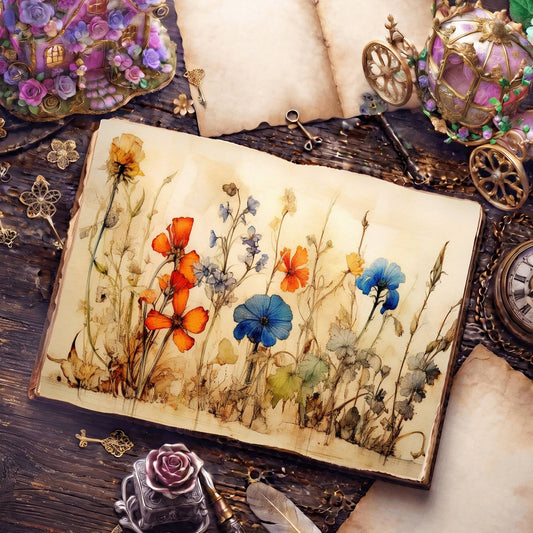 Wildflower Watercolour Digital Papers