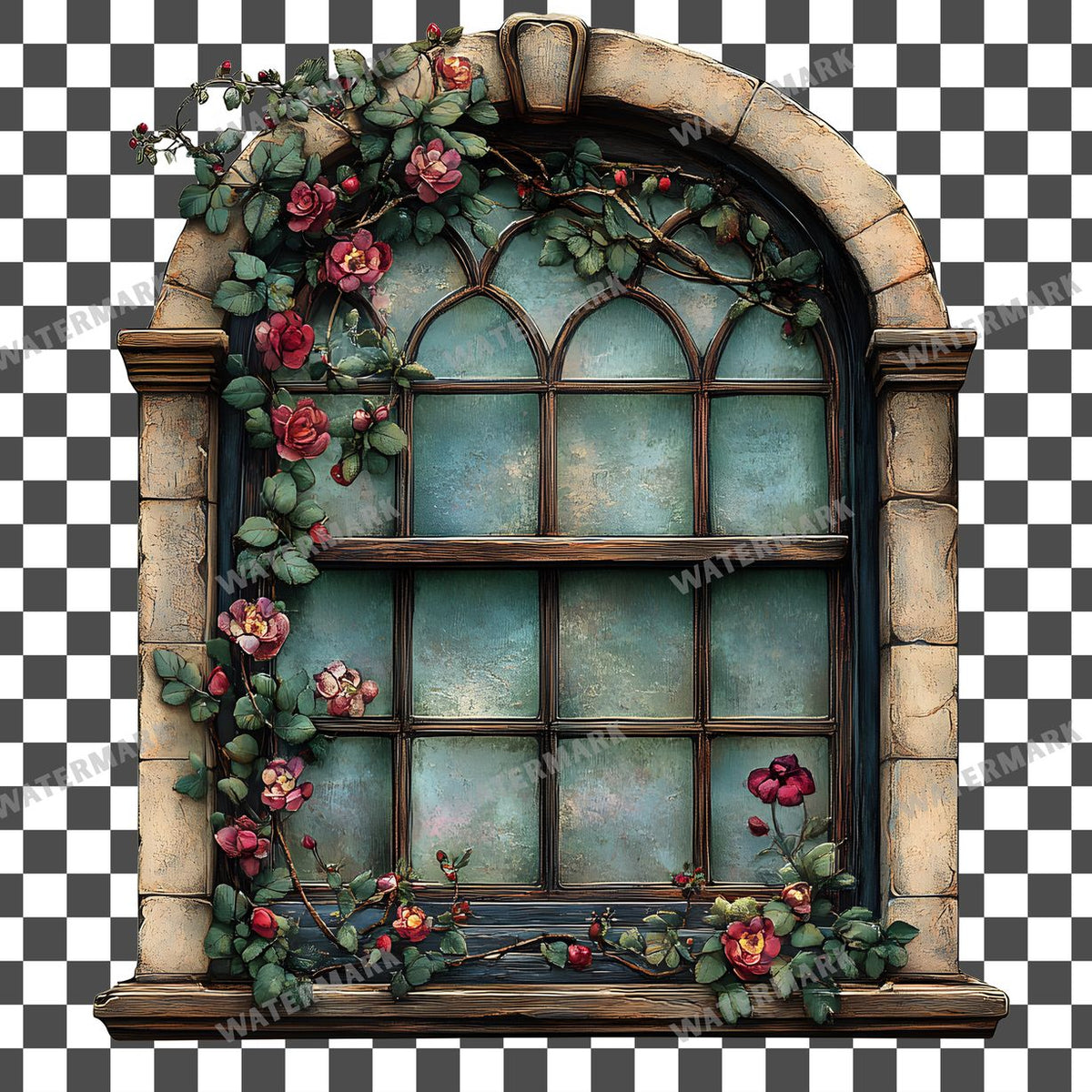 Window Vintage Style Clipart Pngs
