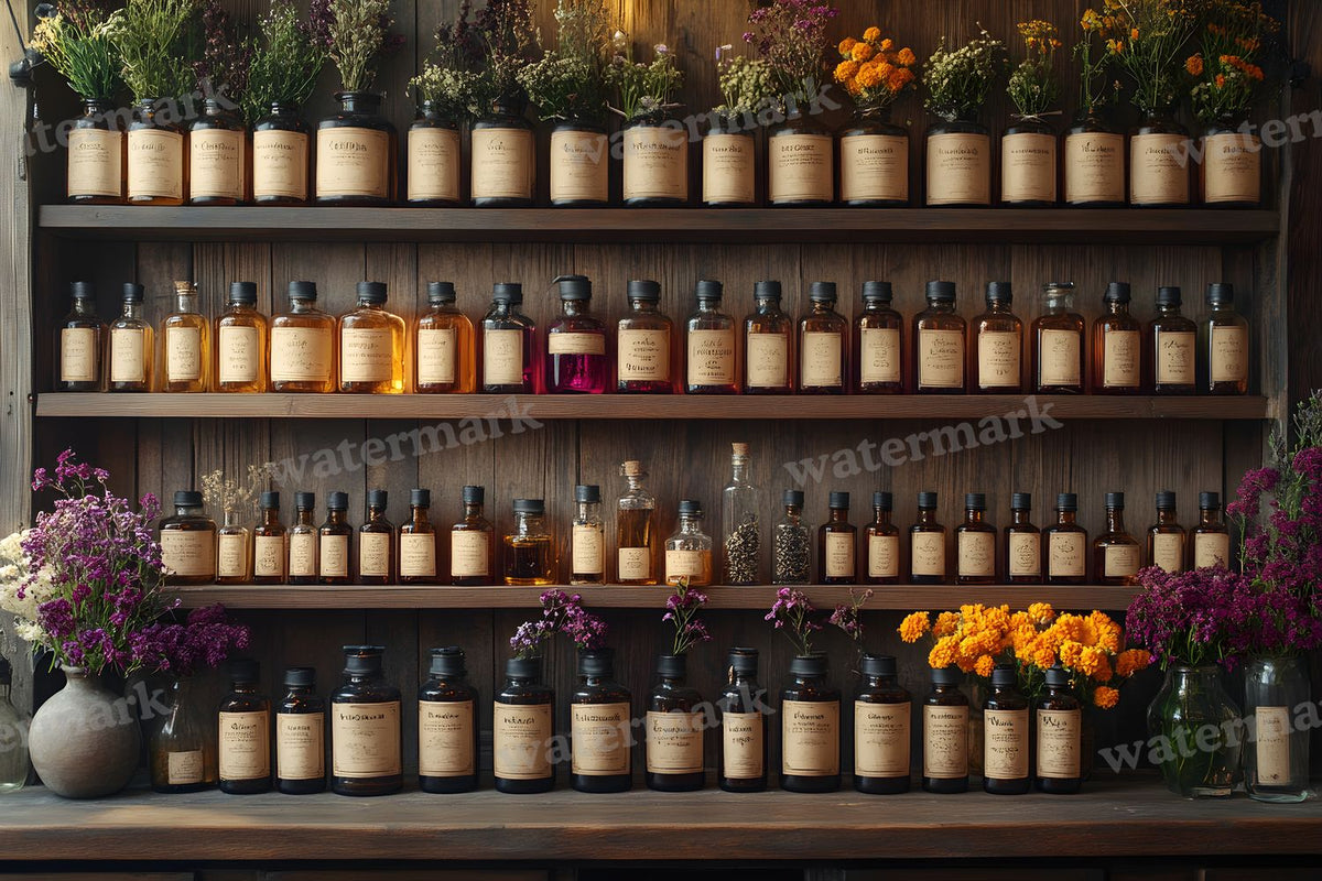 Witch Apothecary Scene Backdrop Images