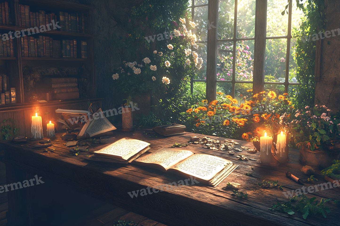 Witch’Study Desk Backdrop Images