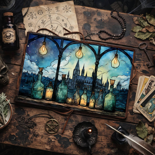 Witch printable junk journal paper, page preview 2