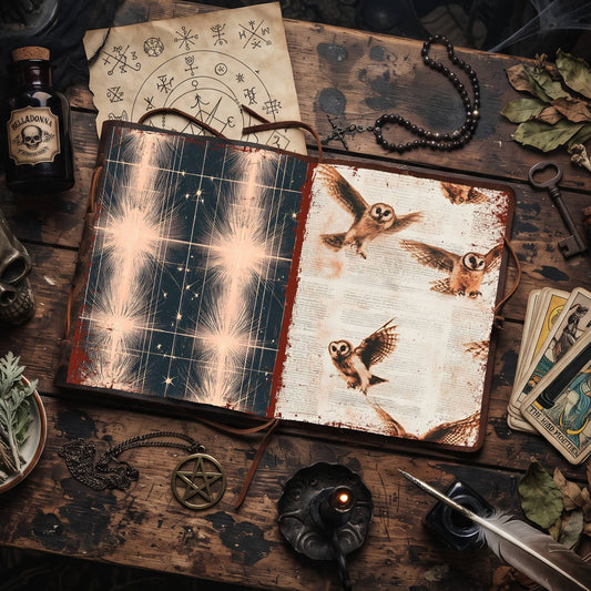 Witch printable junk journal paper, page preview 2