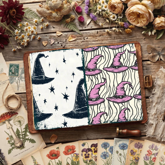 Witch printable junk journal paper, page preview 2