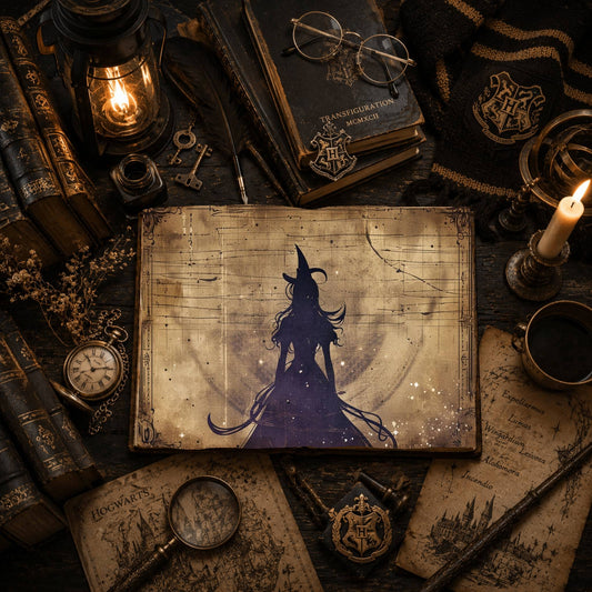 Witch printable junk journal paper, page preview 2