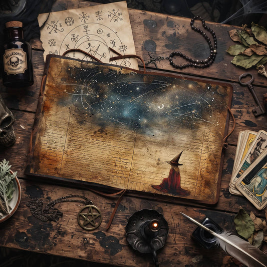 Witch printable junk journal paper, page preview 2