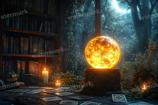 Witchs Crystal Ball Backdrop Images