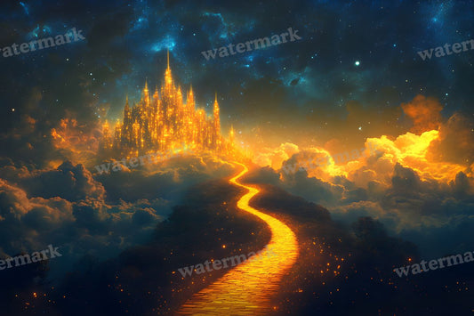 Wizard Of Oz Dreamscape With Floating Yellow Brick Road Backdrop Images
