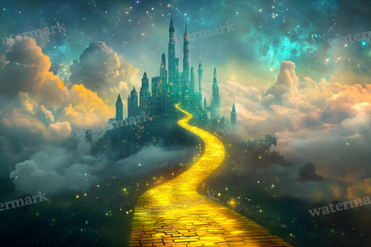 Wizard Of Oz Dreamscape With Floating Yellow Brick Road Backdrop Images