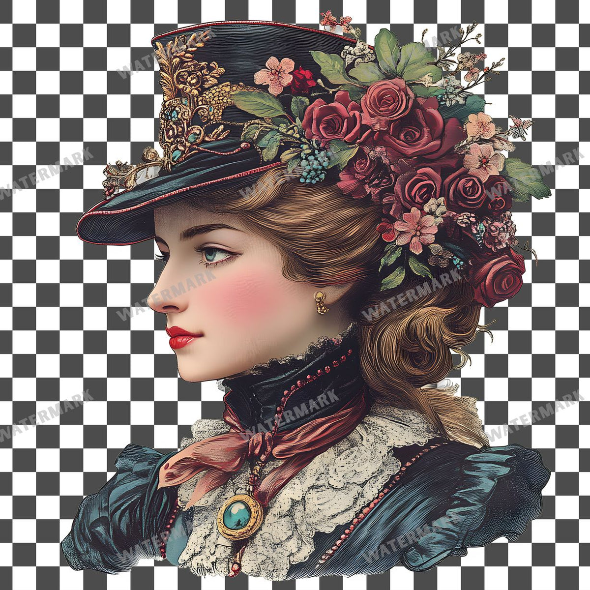 Womens Hat Vintage Style Clipart Pngs
