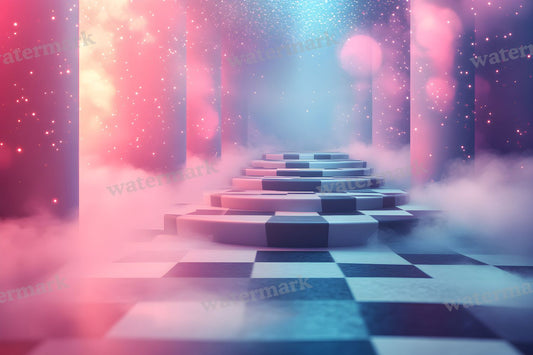Wonderland Checkers Backdrop Images