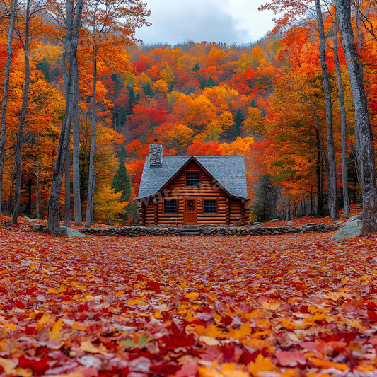 Woodland Cabin Backdrop Images