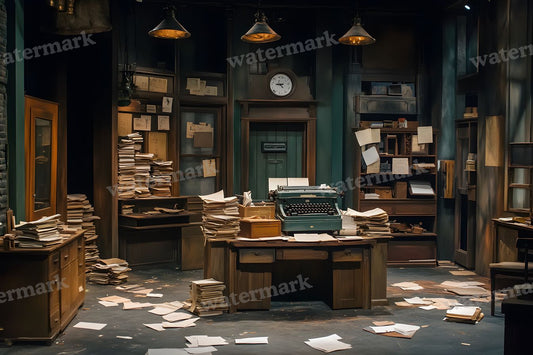 Worn Newsroom Interior Backdrop Images