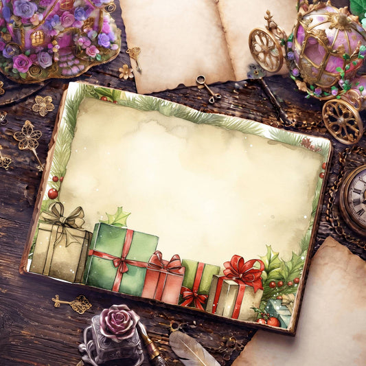 Wrapped Christmas Gifts Digital Papers