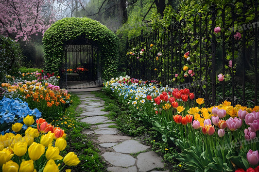 Wrought Iron Secret Garden Backdrop Images