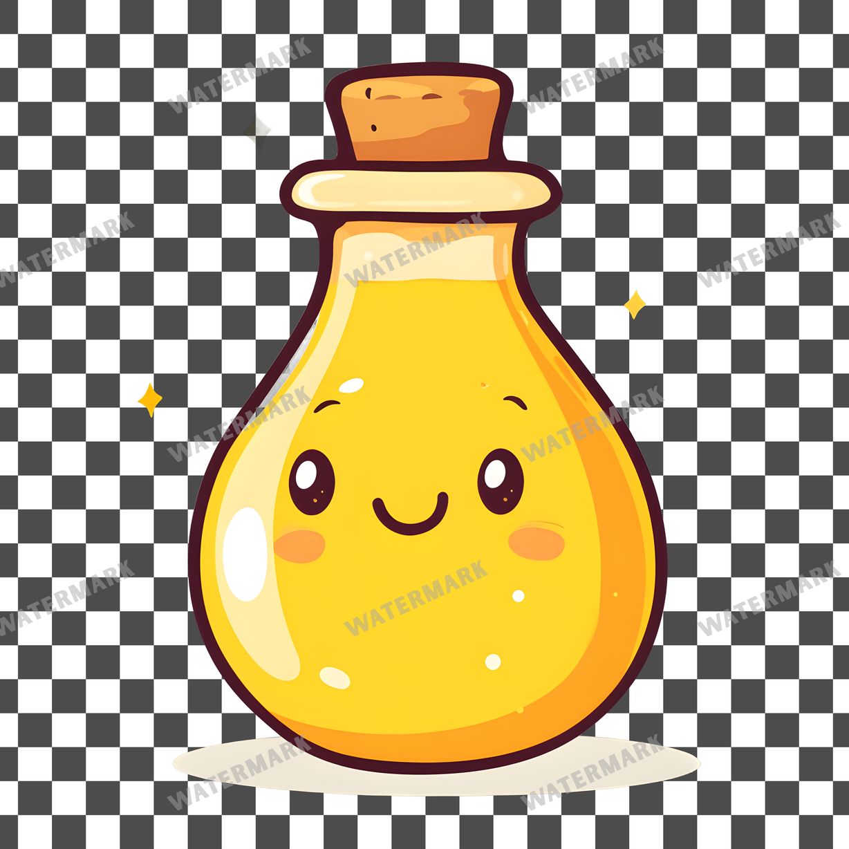 Yellow Apothecary Kawaii Style Clipart Pngs