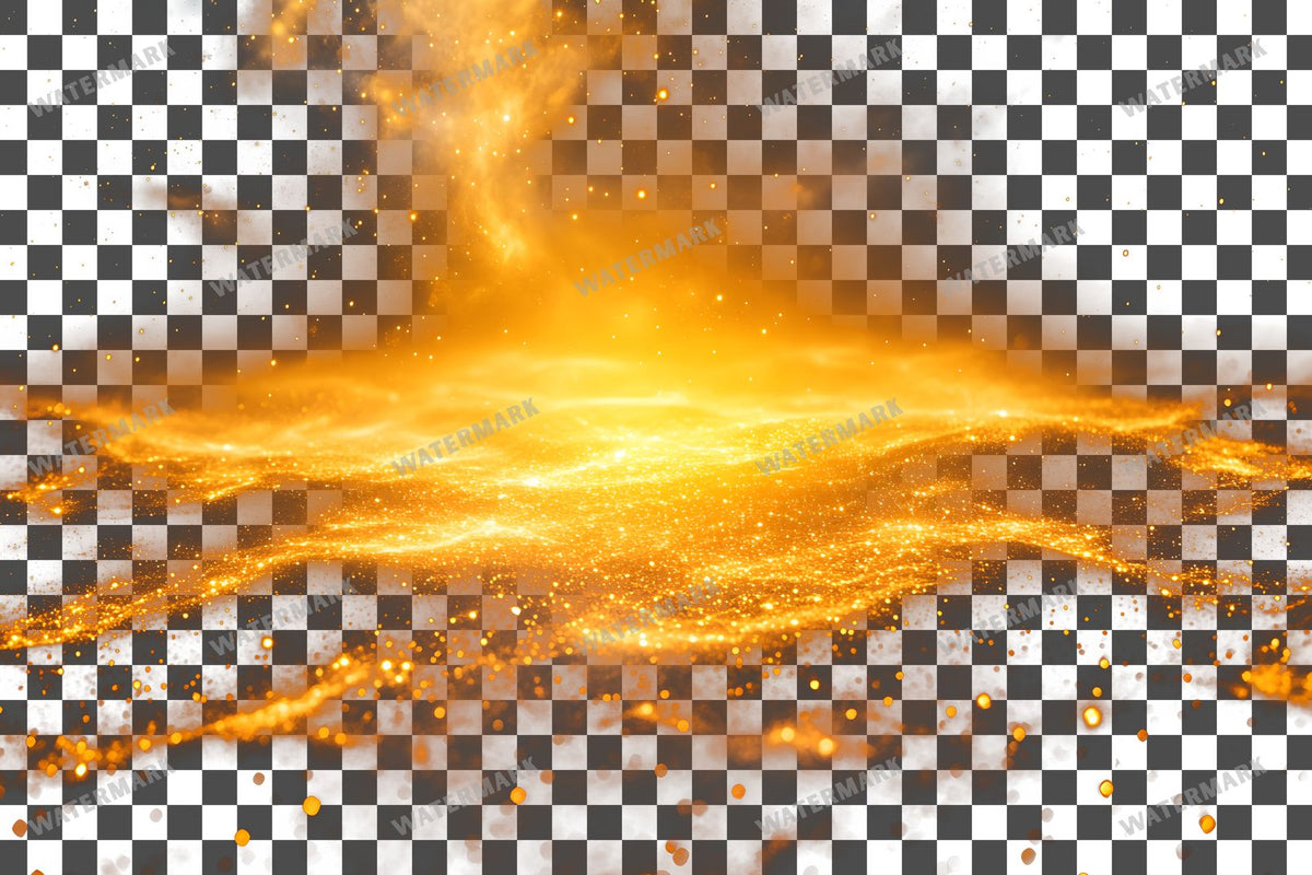Yellow Celestial Light Cosmic Radiance Transparent Overlay Pngs