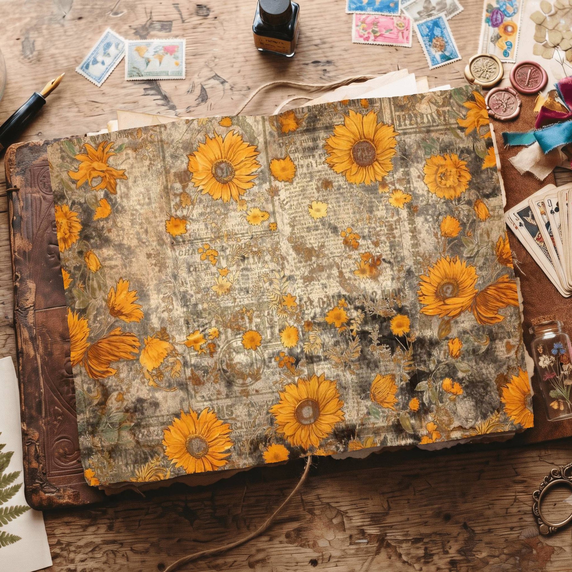 Yellow Flowers Digital Papers