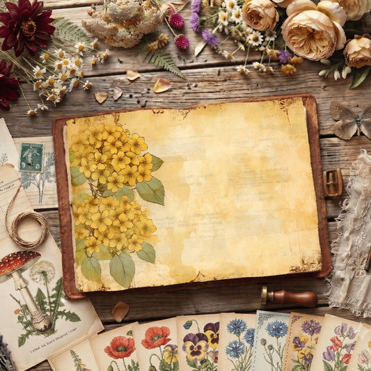 Yellow Hydrangea Digital Papers