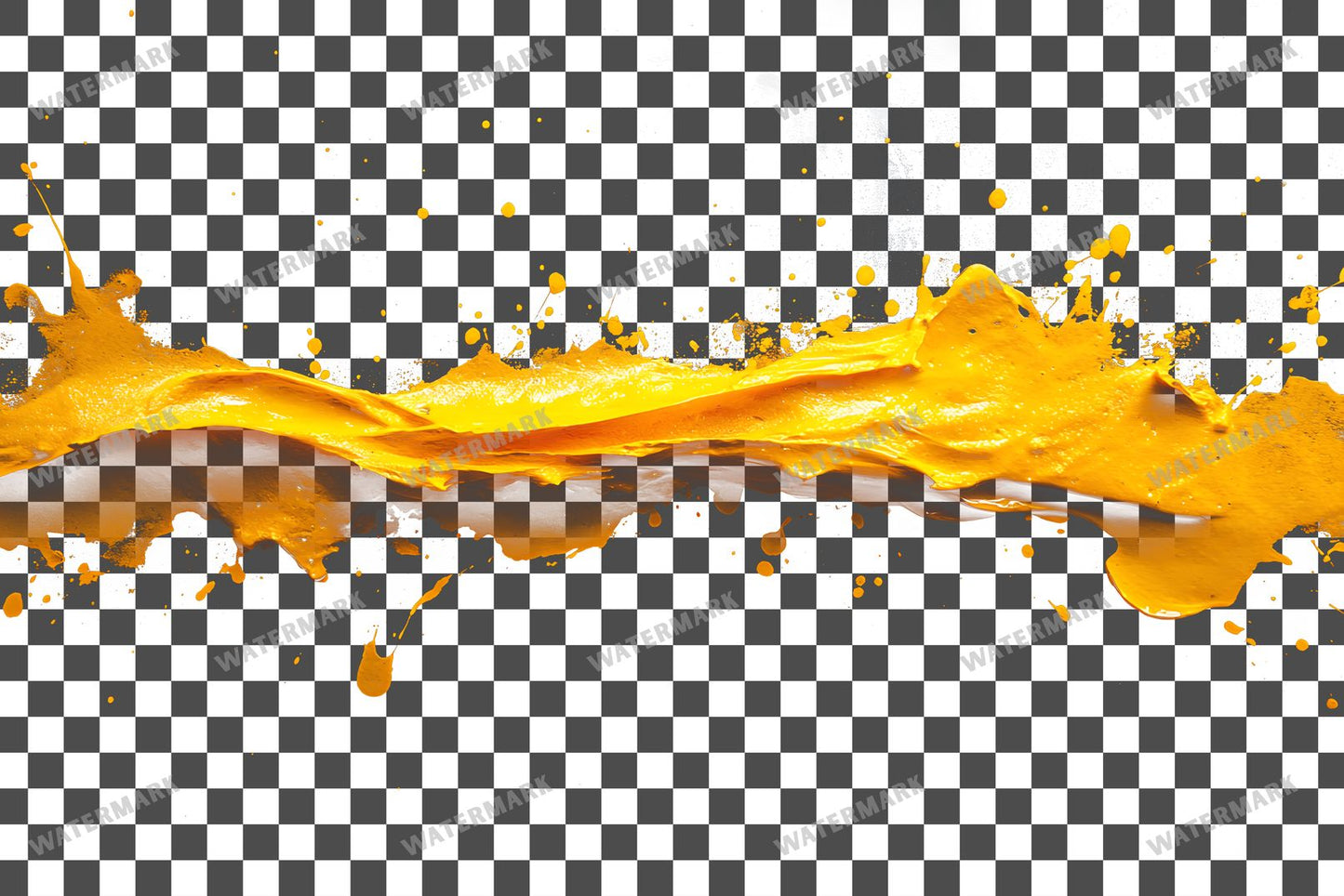 Yellow Paint Splatter Abstract Splashes Transparent Overlay Pngs