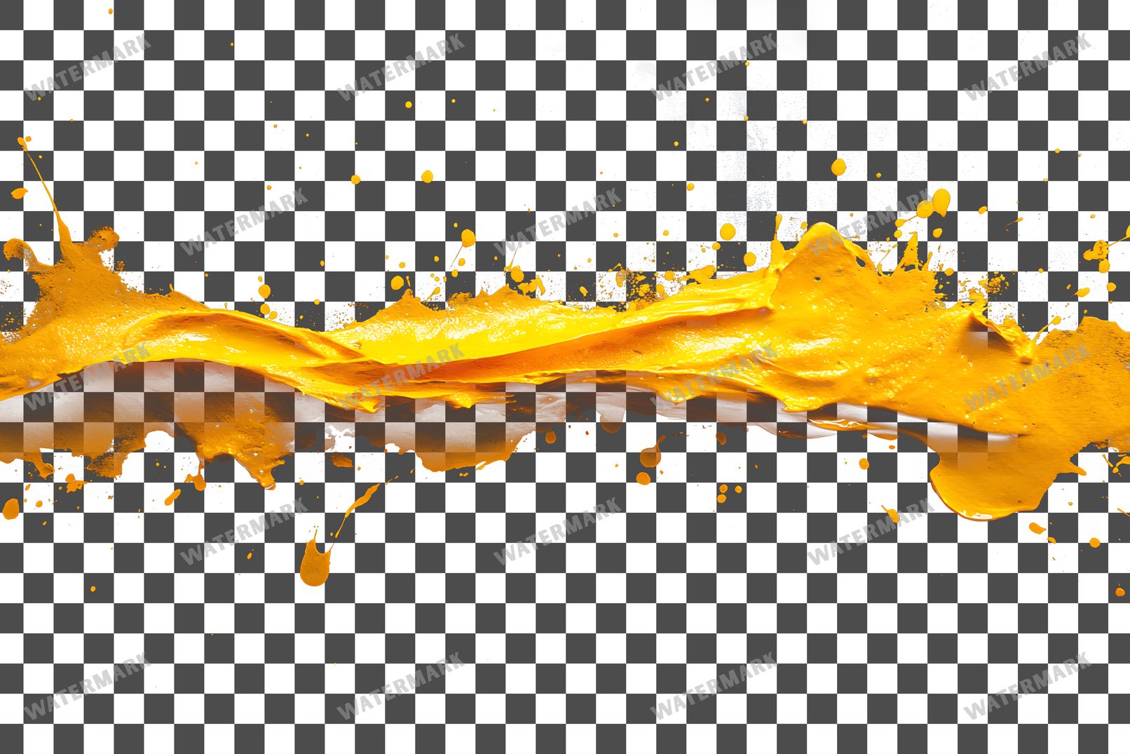 Yellow Paint Splatter Abstract Splashes Transparent Overlay Pngs