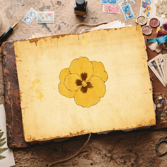 Yellow Pansies Digital Papers