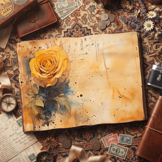 Yellow Roses Digital Papers