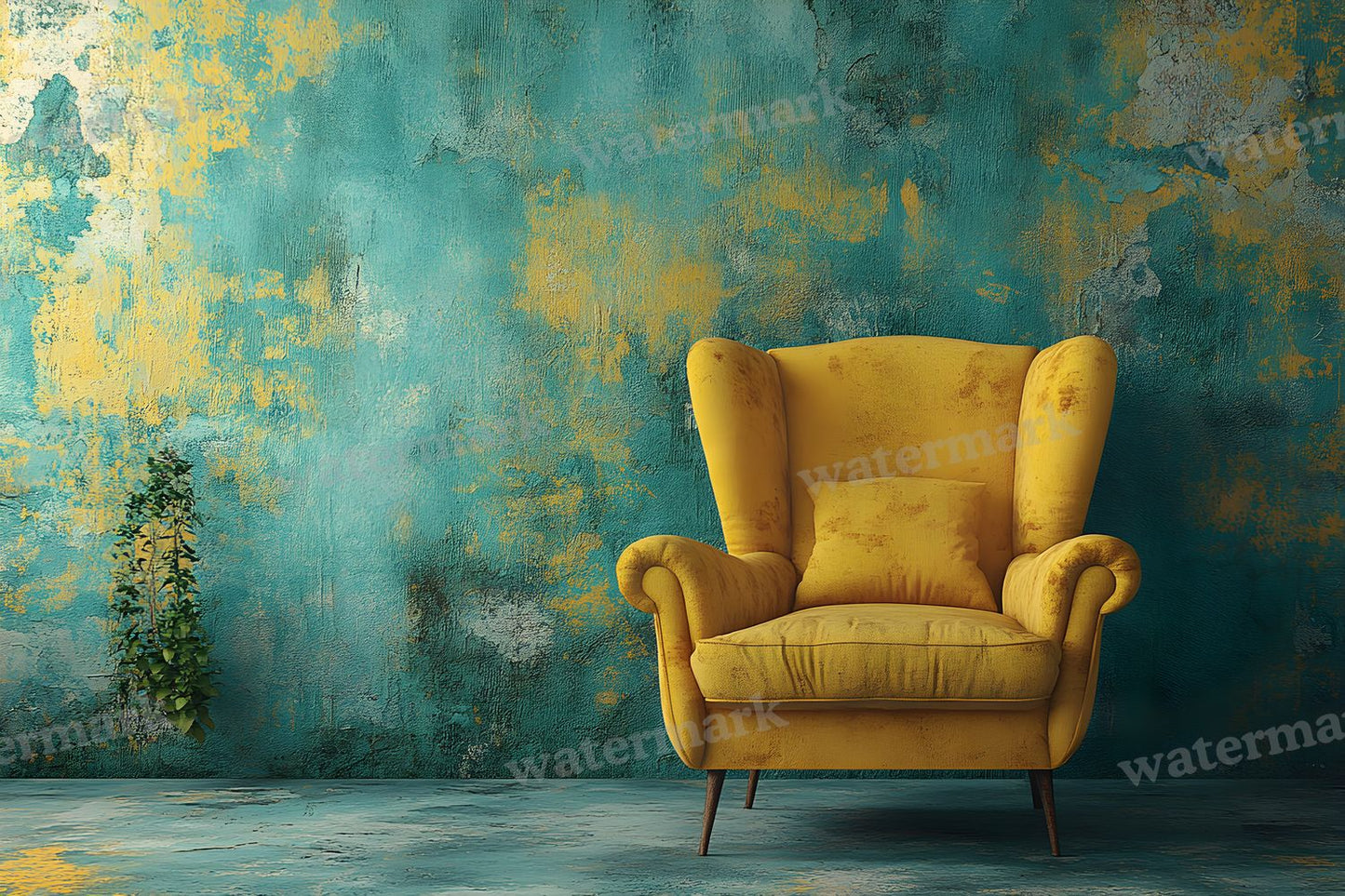 Yellow Vintage Room Backdrop Images