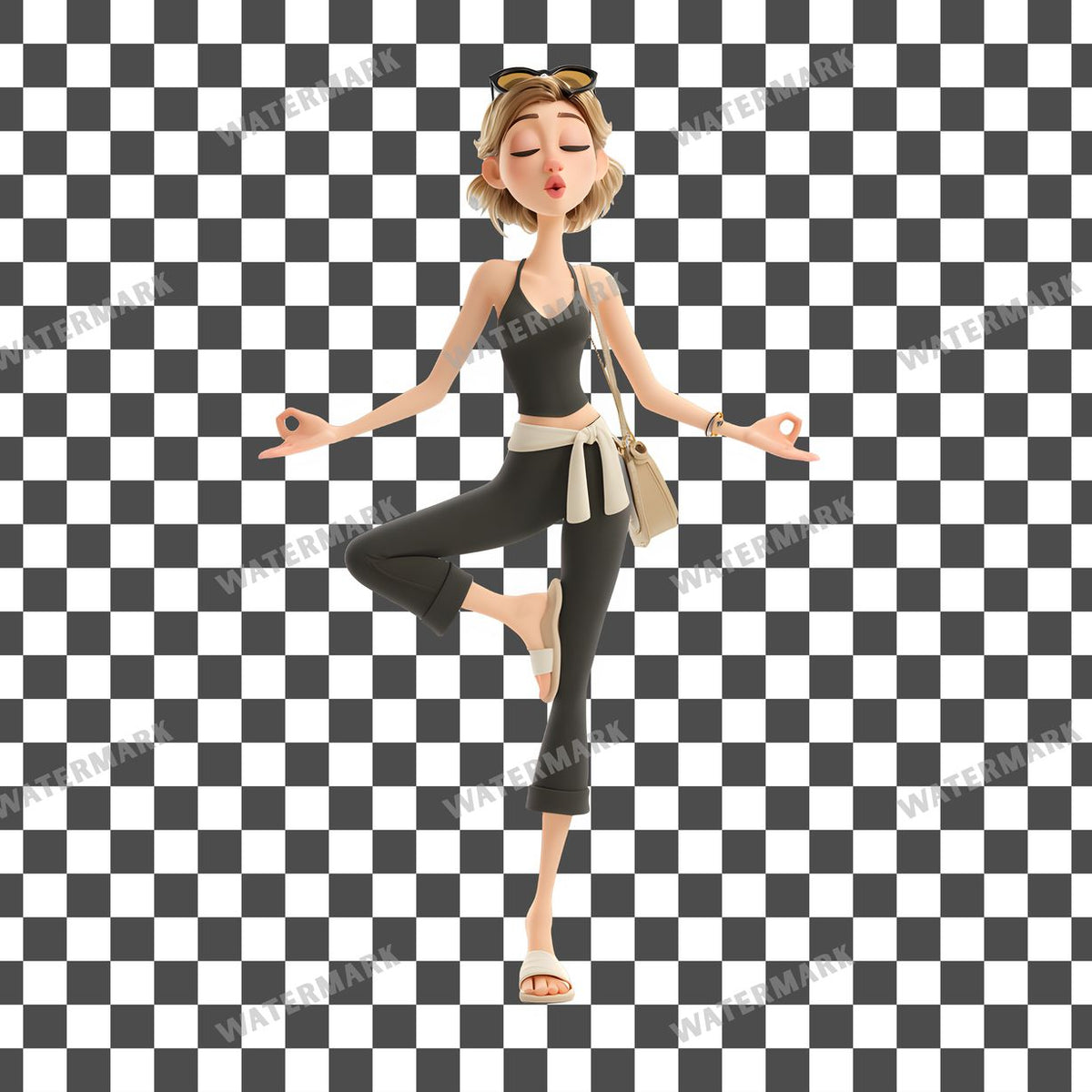 Yoga Woman Clipart Pngs