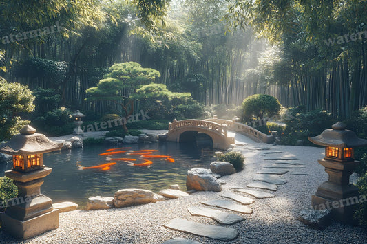 Zen Japanese Botanical Garden Backdrop Images