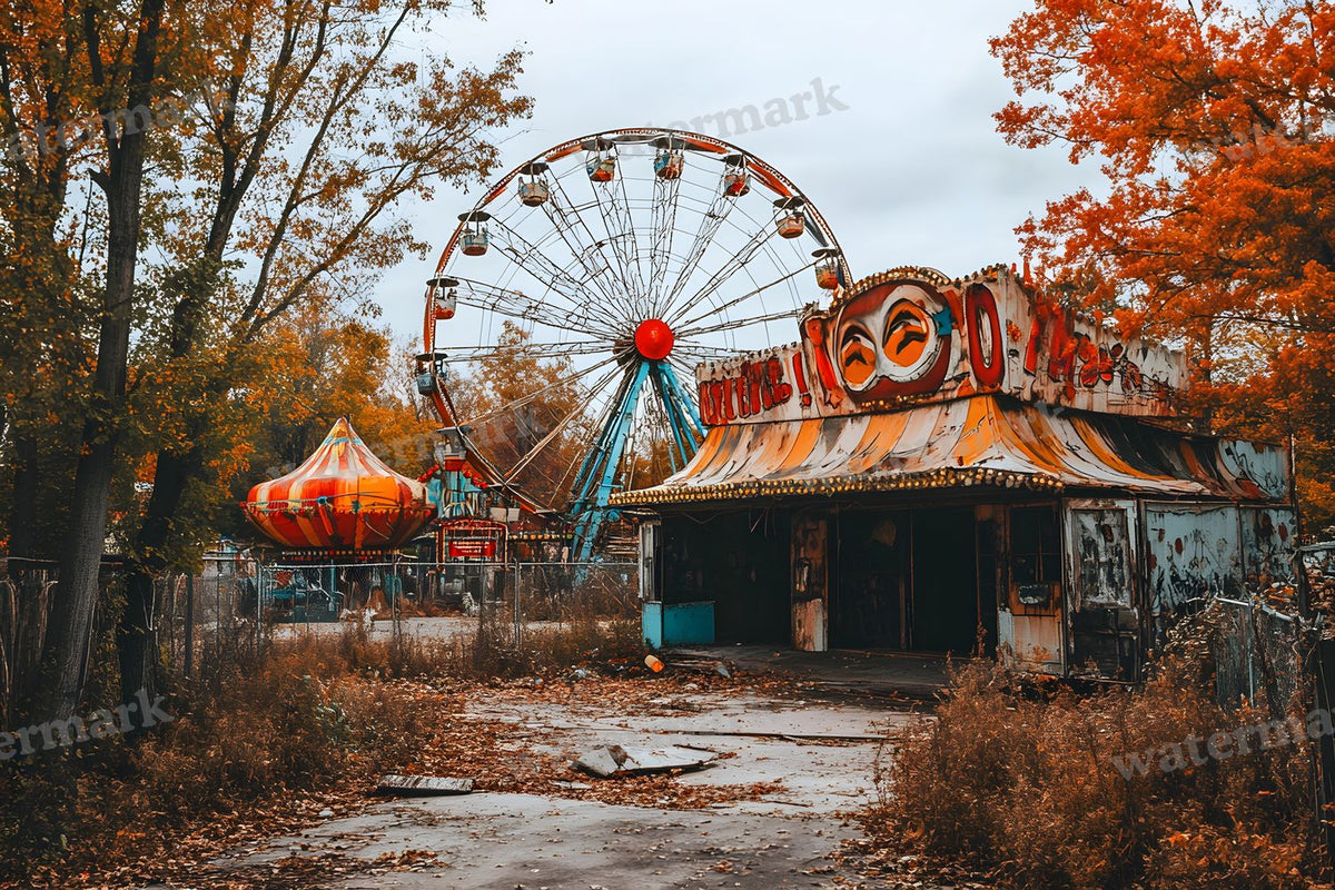 Abandoned Carnival Spooky Backdrop Images