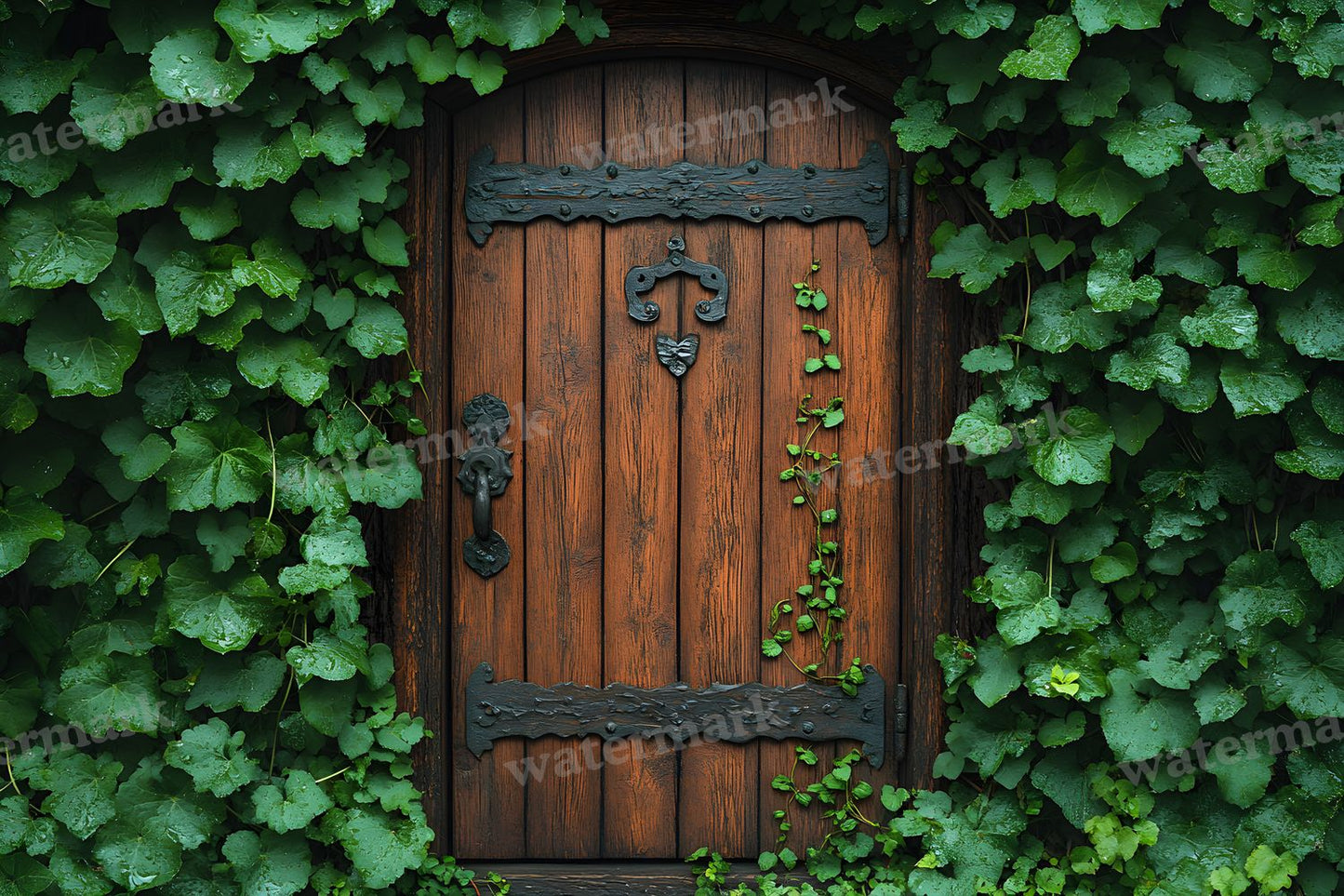 Aged Rustic Wood Door Backdrop Images