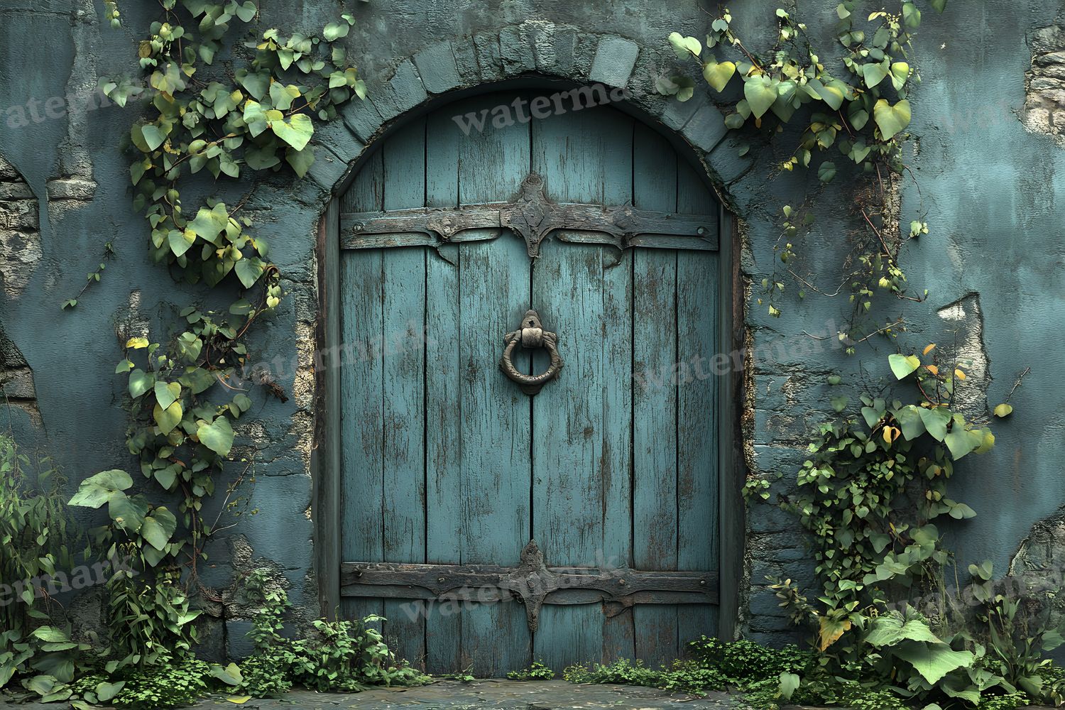 Aged Rustic Wood Door Backdrop Images