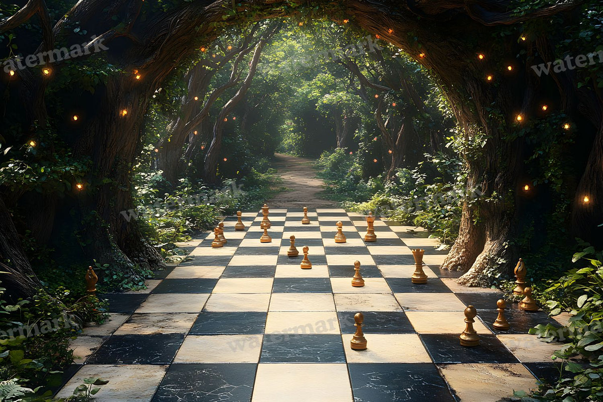Alice Oversized Chessboard Backdrop Images