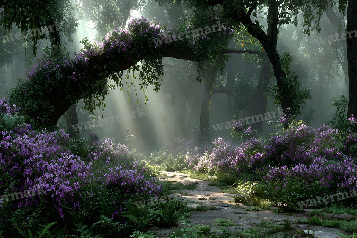 Alice Wonderland Magical Forest Backdrop Images