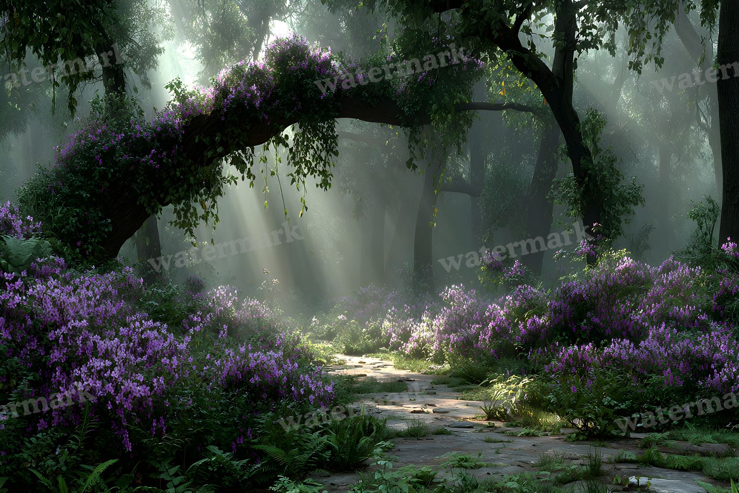 Alice Wonderland Magical Forest Backdrop Images