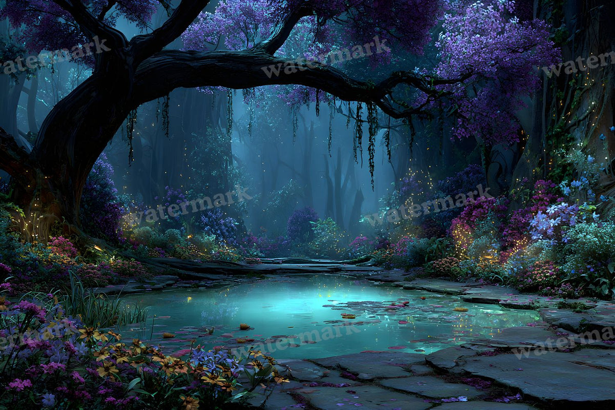 Alice Wonderland Magical Forest Backdrop Images