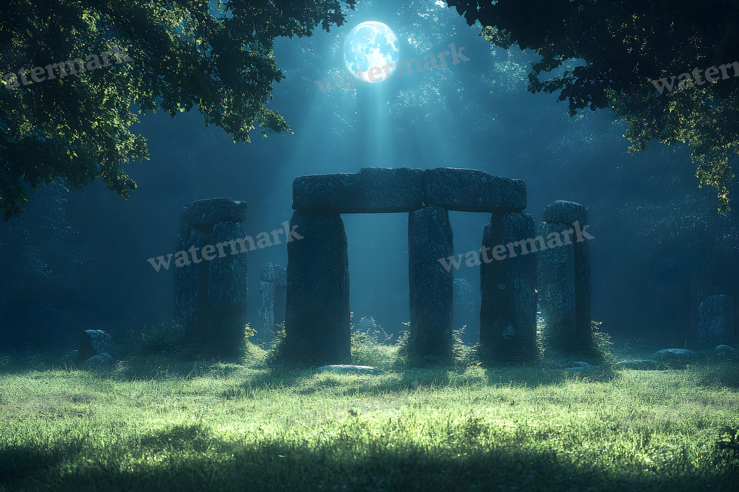 Ancient Stone Circle Clearing Backdrop Images