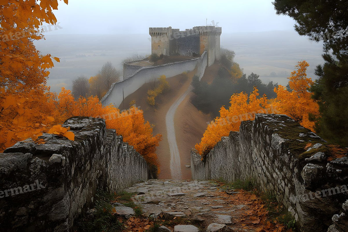 Autumn Castle Wallpov Backdrop Images
