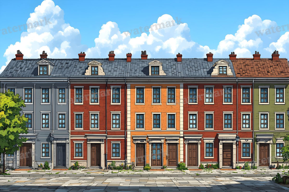 Baroque House digital photo backdrop for photo editing, preview 2
