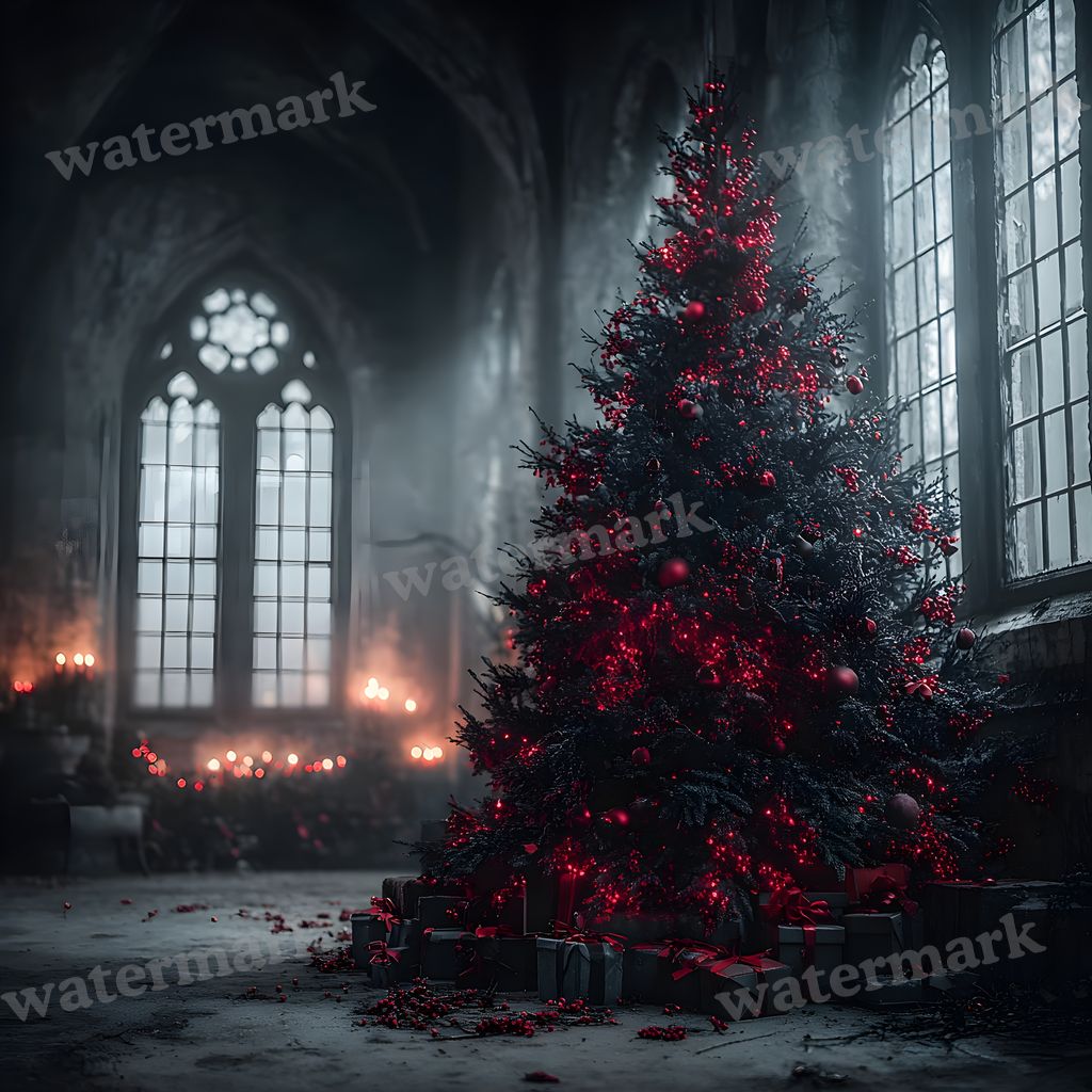 Black Gothic Christmas Backdrop Images