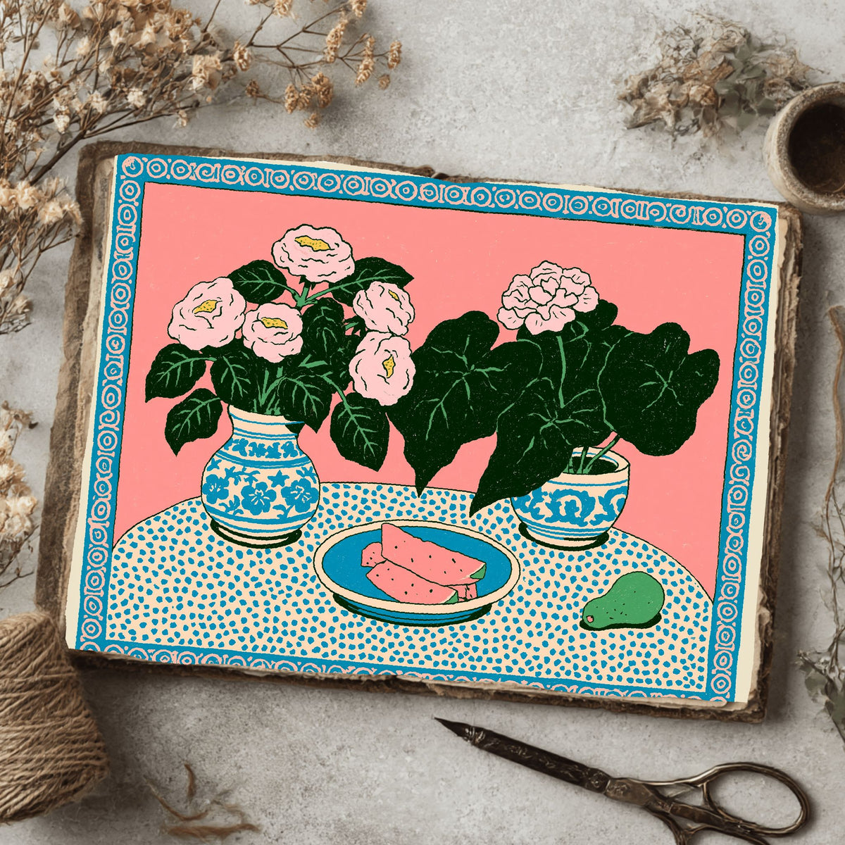 Contemporary Floral Pattern Painting