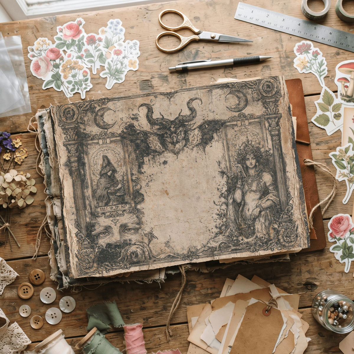 Gothic Tarot Journal Paper
