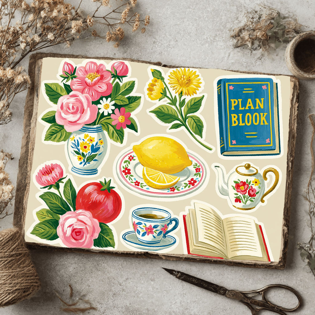 Gouache Sticker Collection