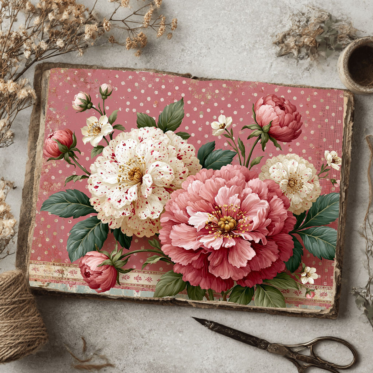 Pink Shabby Chic Journal Paper
