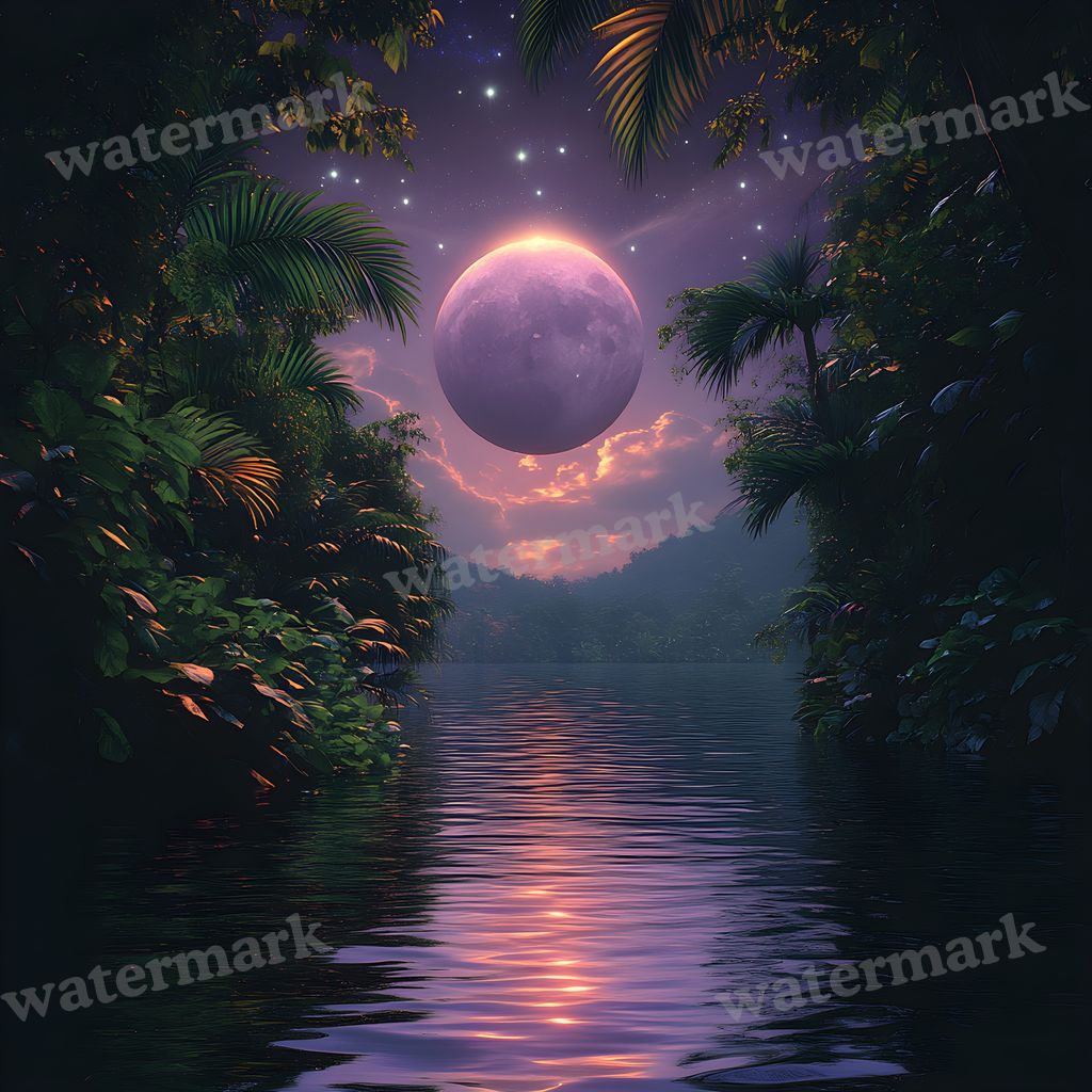 Purple Moon Backdrop Images